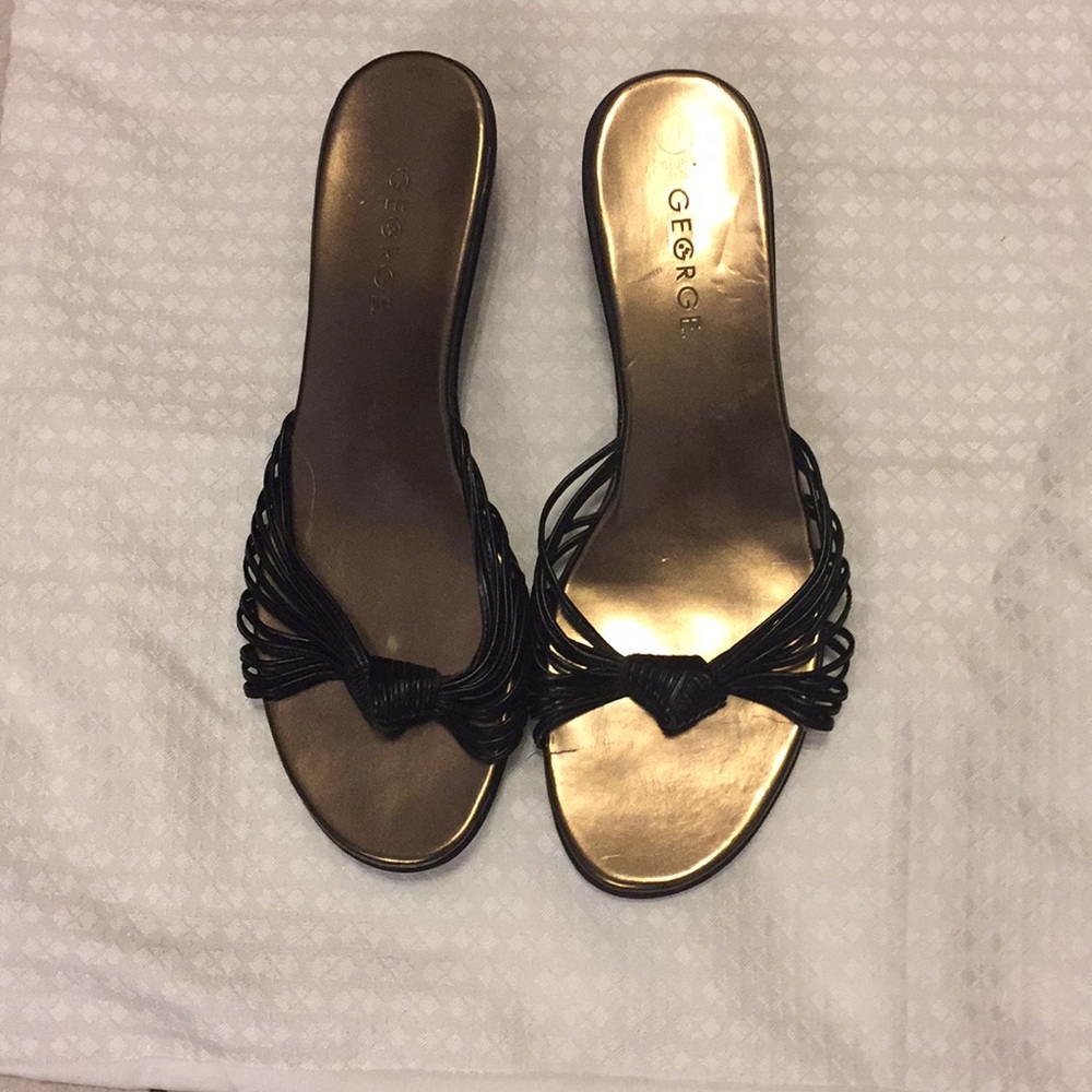 George sandals size 9 black slides